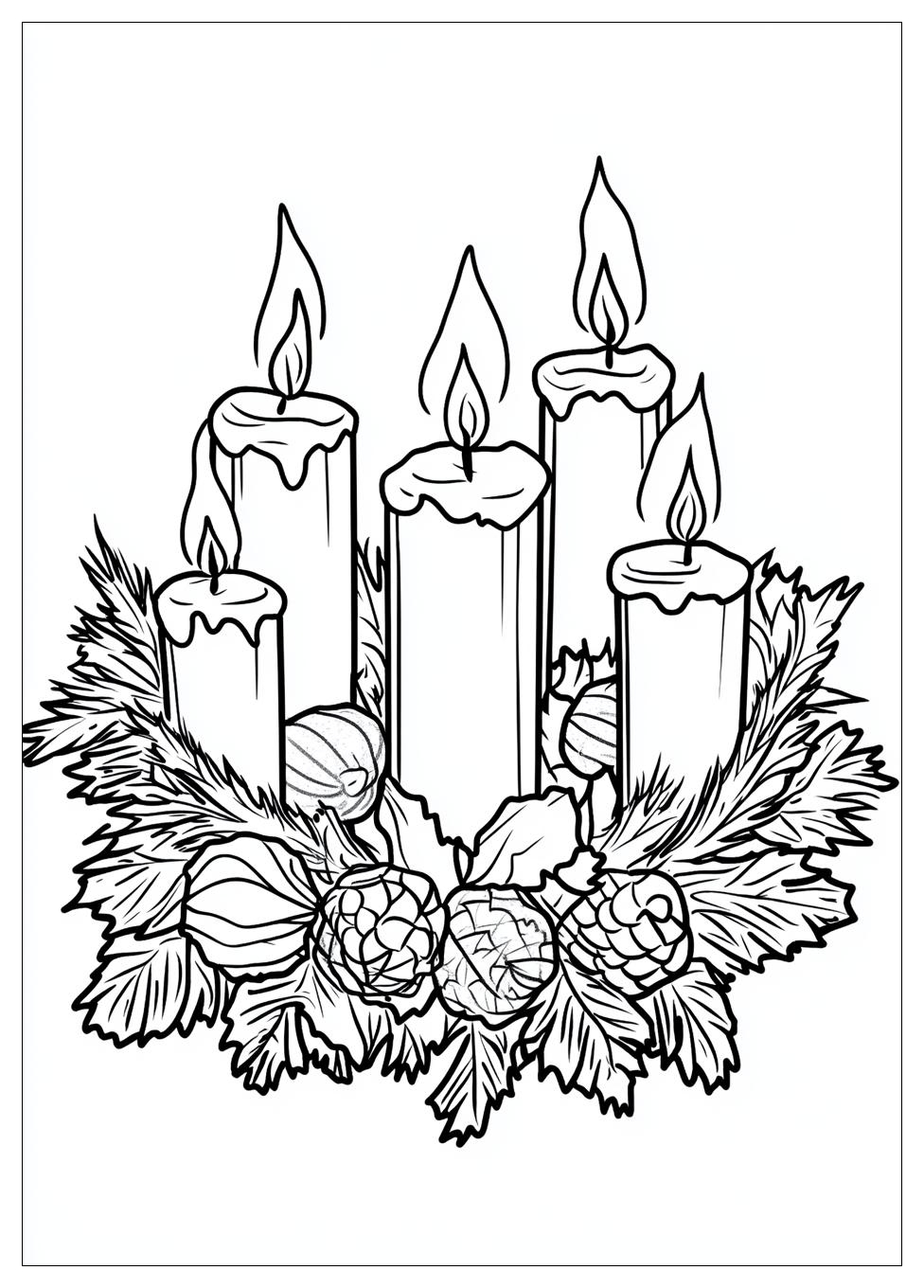 Adventskranz Ausmalbilder 9