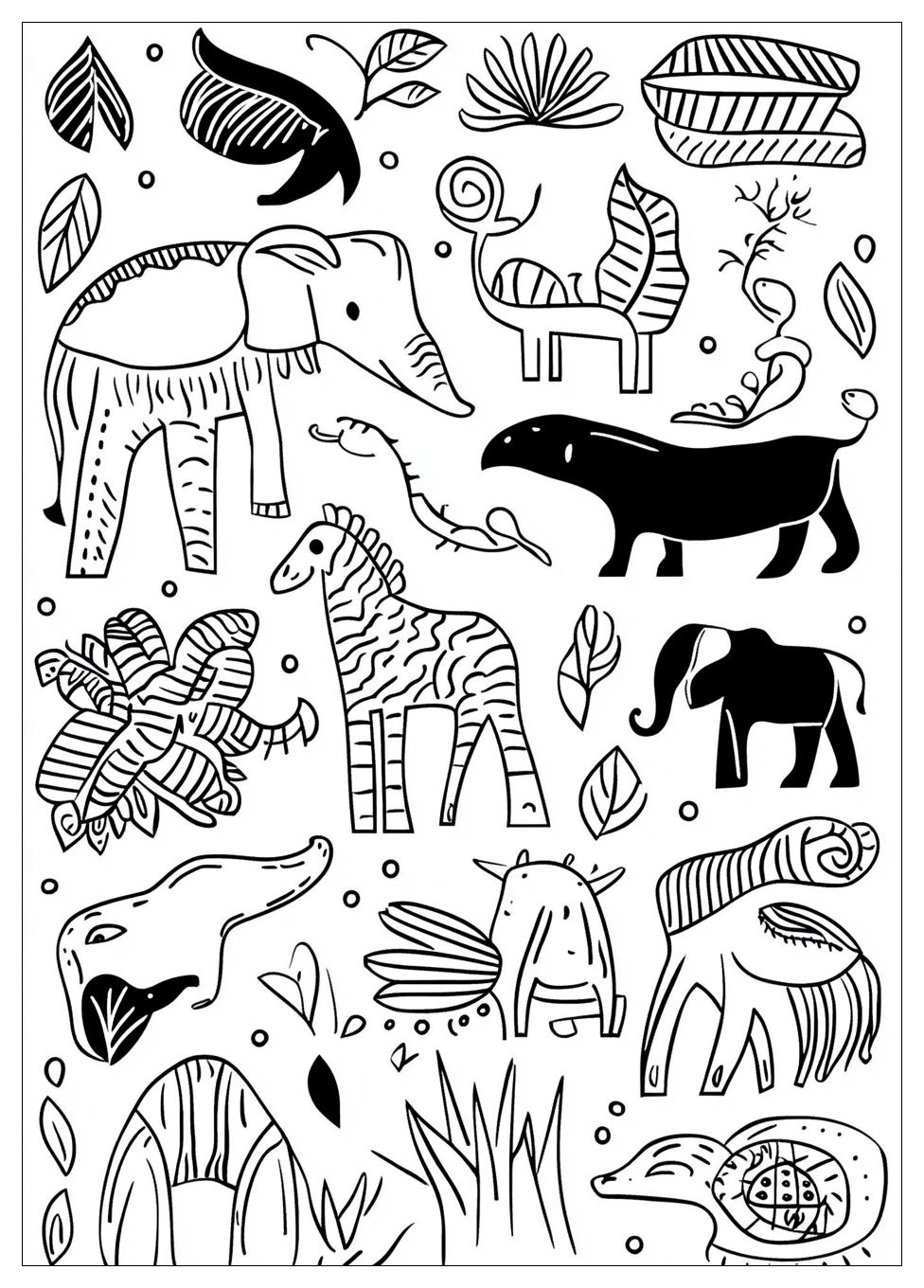 Afrika Tiere Ausmalbilder 1