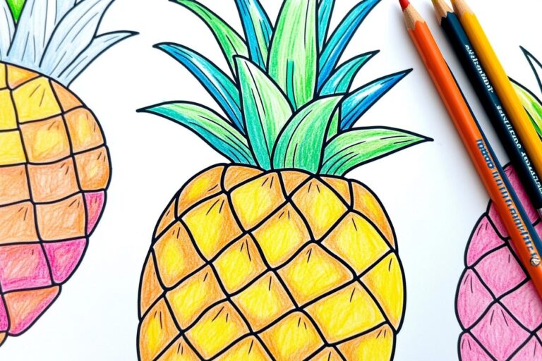 Ananas Ausmalbilder : Malen, Kreativität und Entspannung mit Ananasmotiven