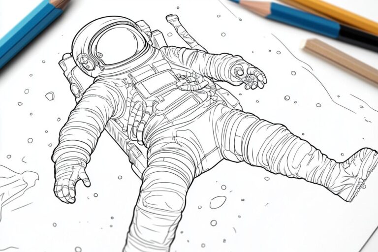 Astronaut Ausmalbilder : Raumfahrt zum Ausmalen: Kreativität im All