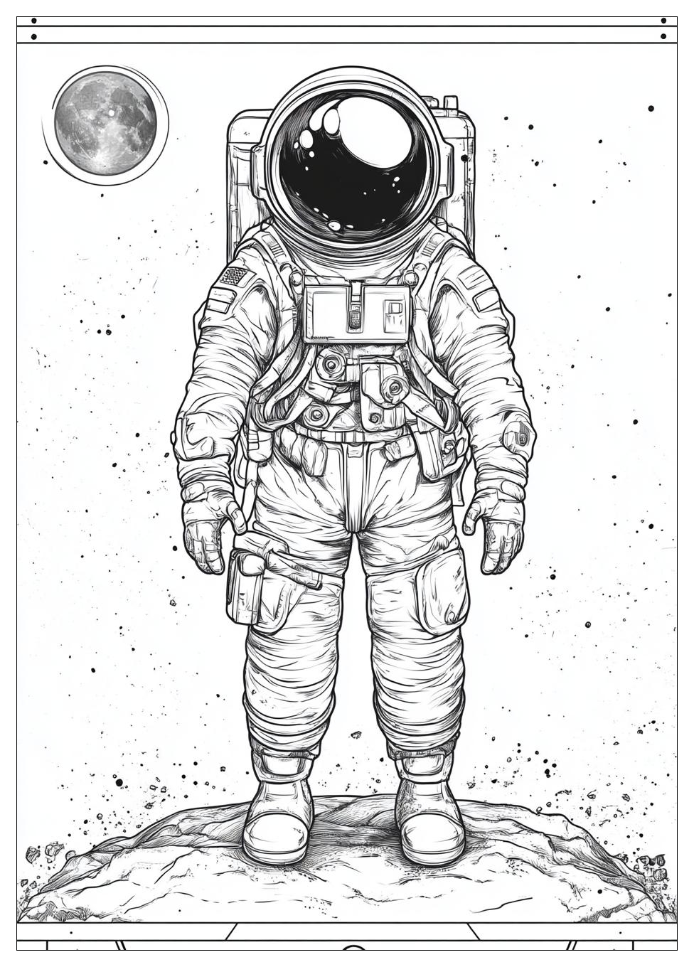 Astronaut Ausmalbilder 2