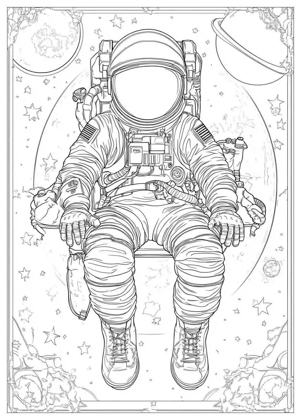 Astronaut Ausmalbilder 22
