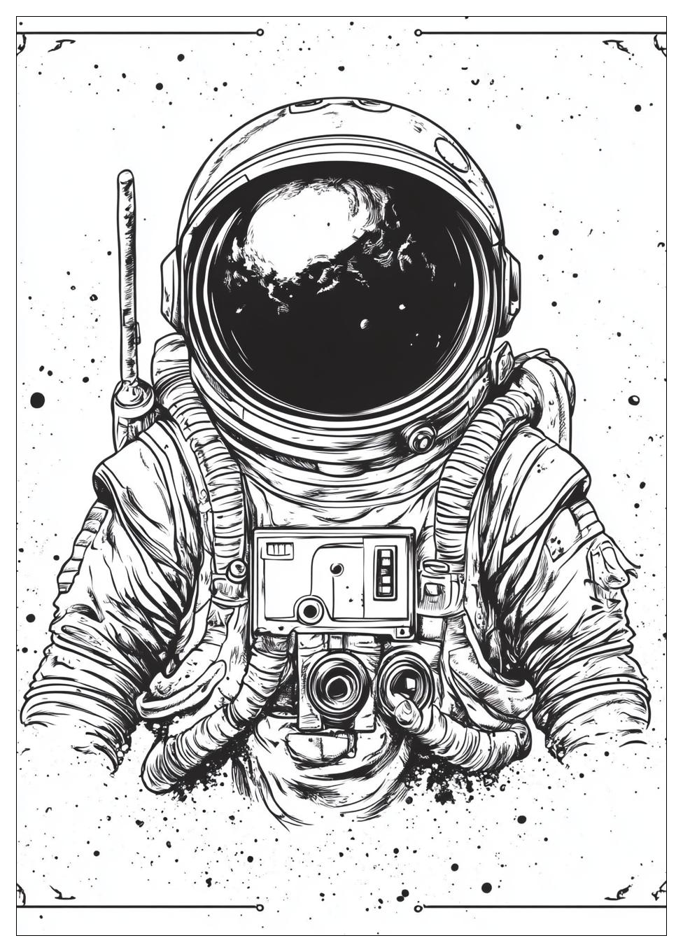 Astronaut Ausmalbilder 4