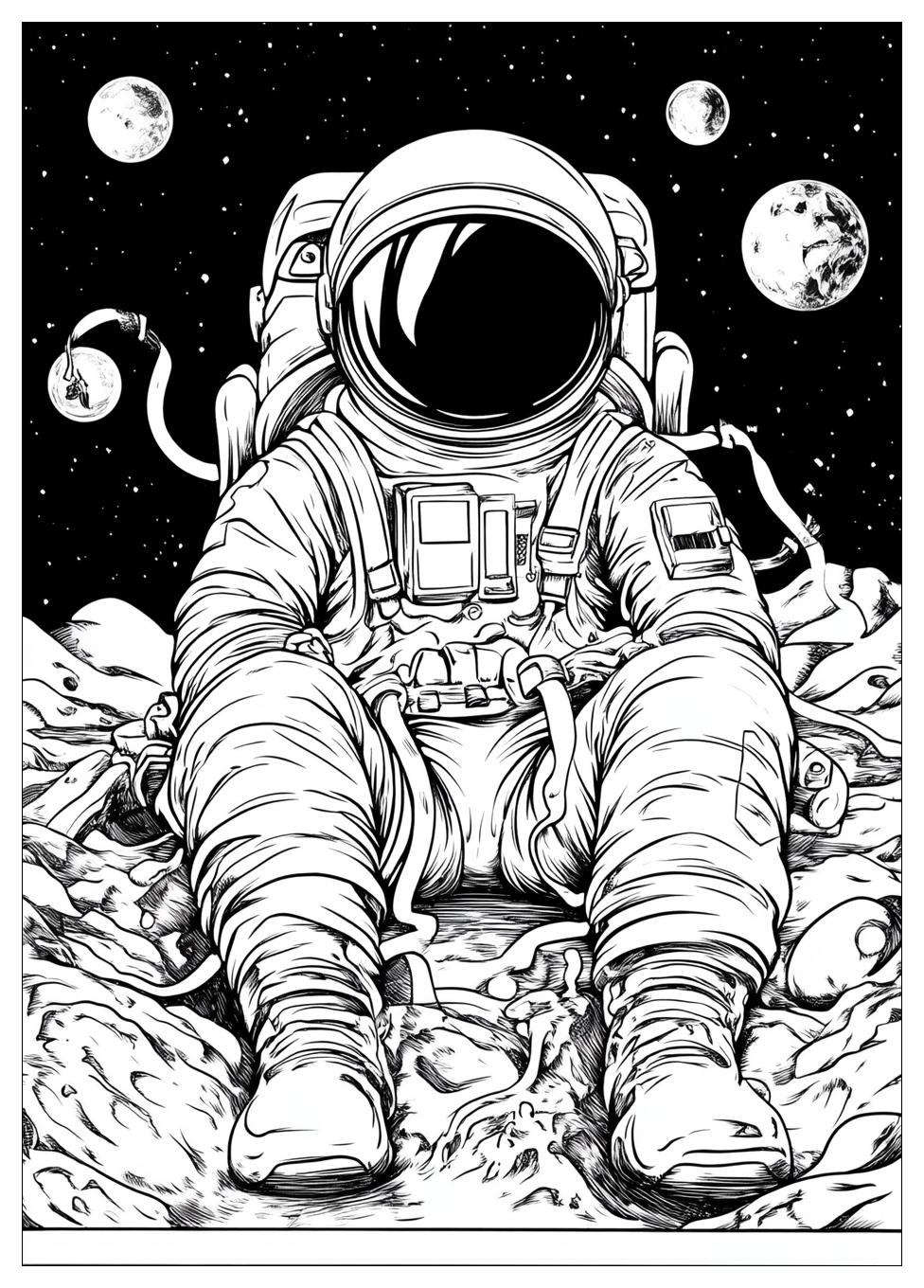 Astronaut Ausmalbilder 6