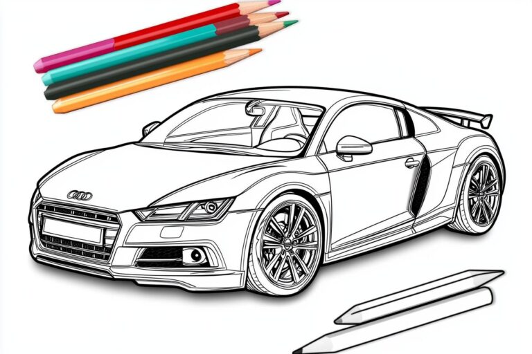 Audi Ausmalbilder : Kreative Audi-Designs zum Ausmalen
