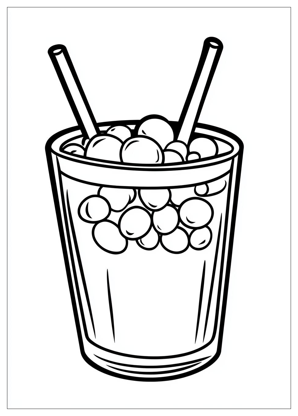Ausdrucken Bubble Tea Ausmalbilder 1