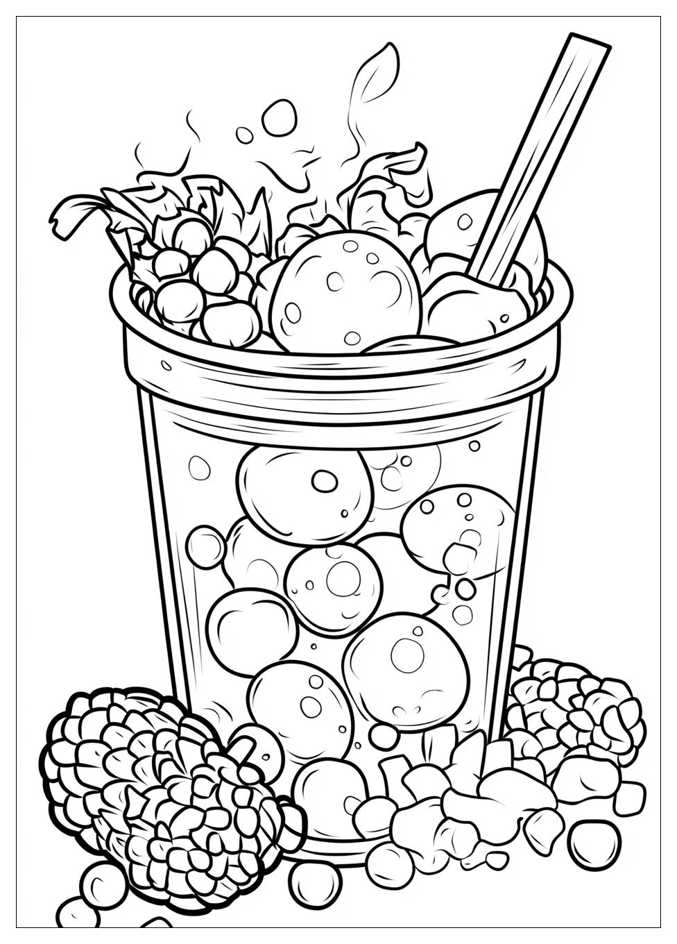 Ausdrucken Bubble Tea Ausmalbilder 11