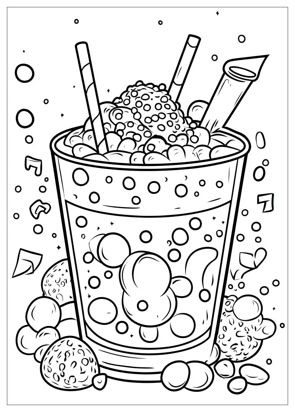 Ausdrucken Bubble Tea Ausmalbilder 12