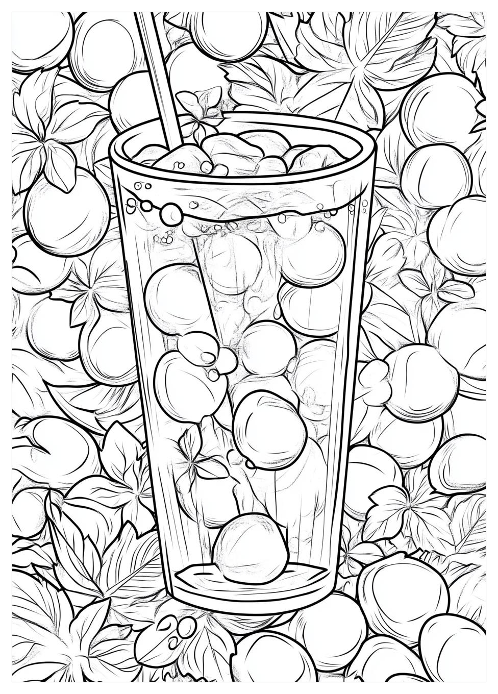 Ausdrucken Bubble Tea Ausmalbilder 14