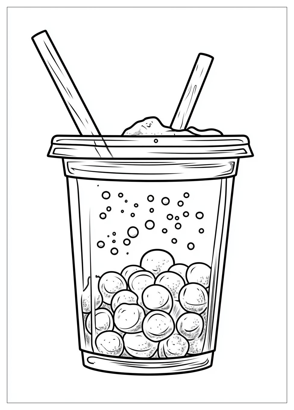 Ausdrucken Bubble Tea Ausmalbilder 2