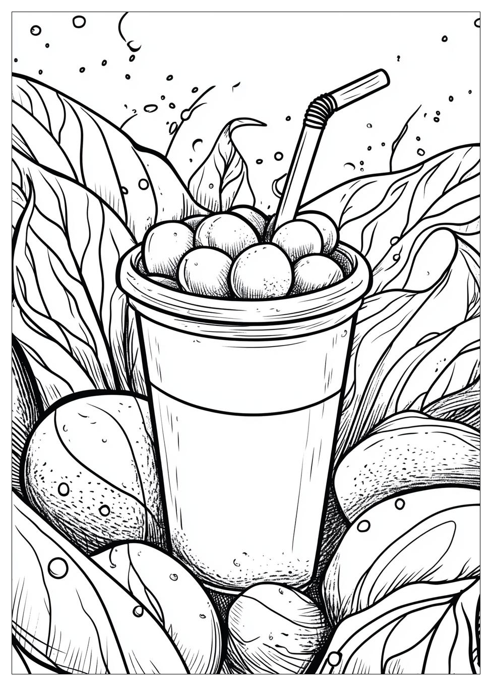 Ausdrucken Bubble Tea Ausmalbilder 4