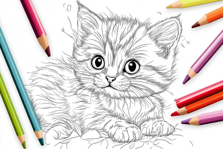 Baby Katzen Ausmalbilder : Süße Katzen zum Ausmalen und Kreativität fördern