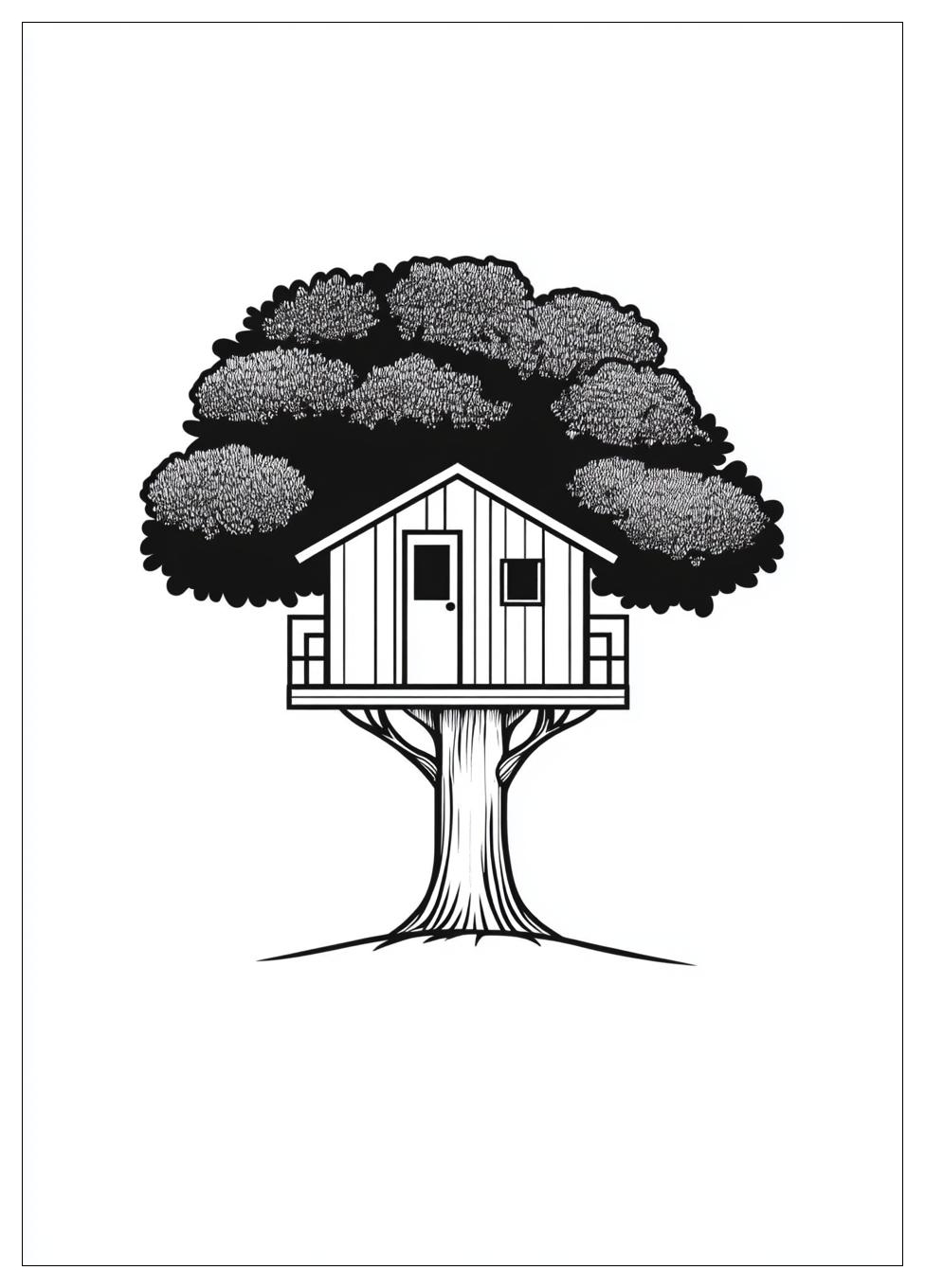 Baumhaus Ausmalbilder 18