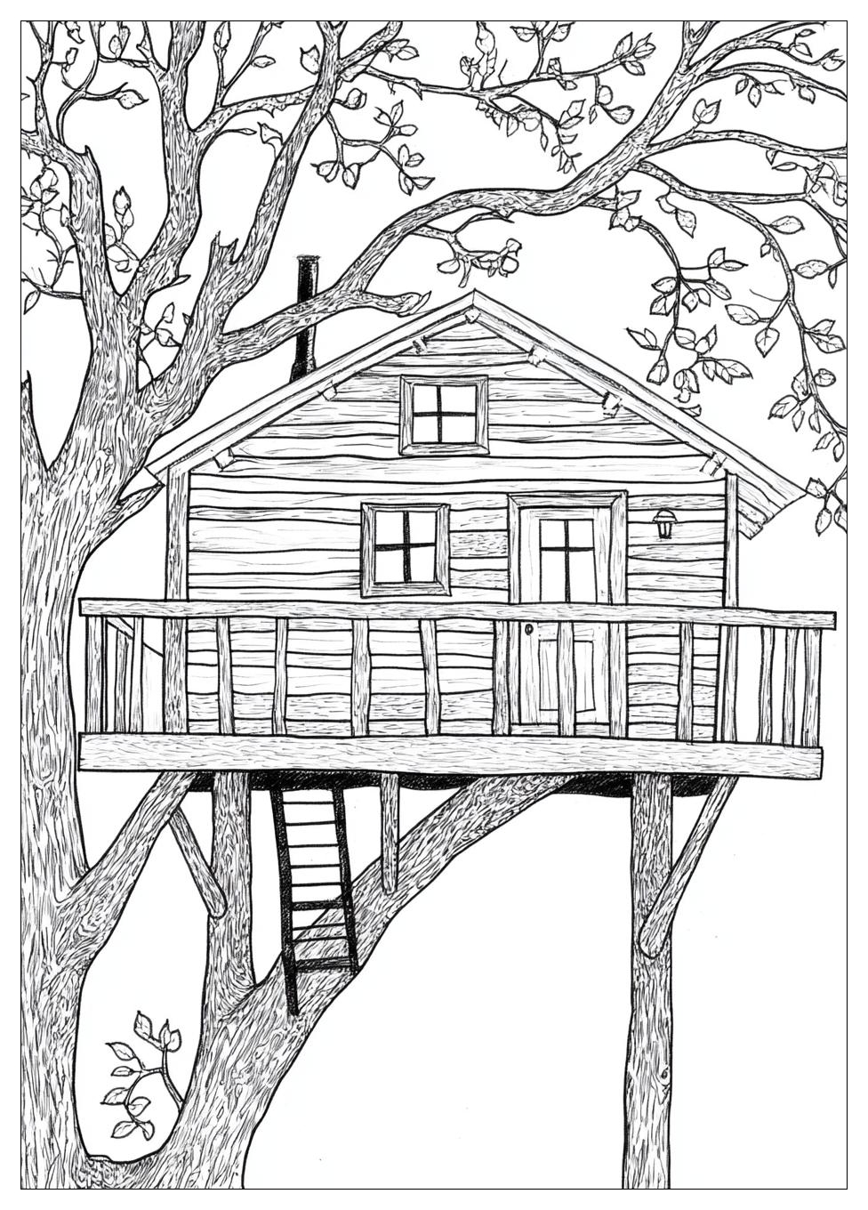 Baumhaus Ausmalbilder 22