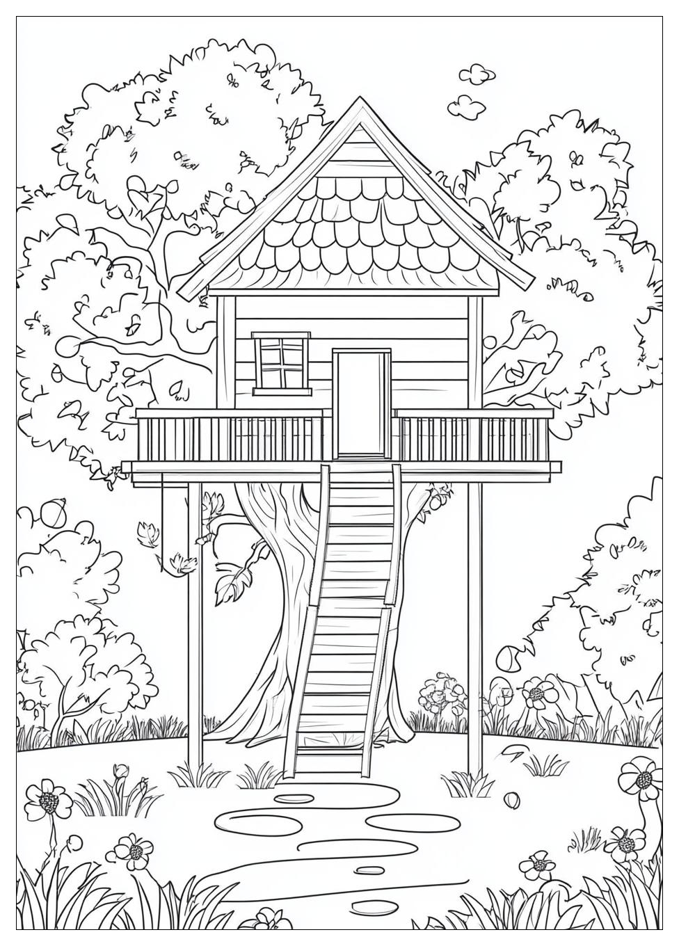 Baumhaus Ausmalbilder 3