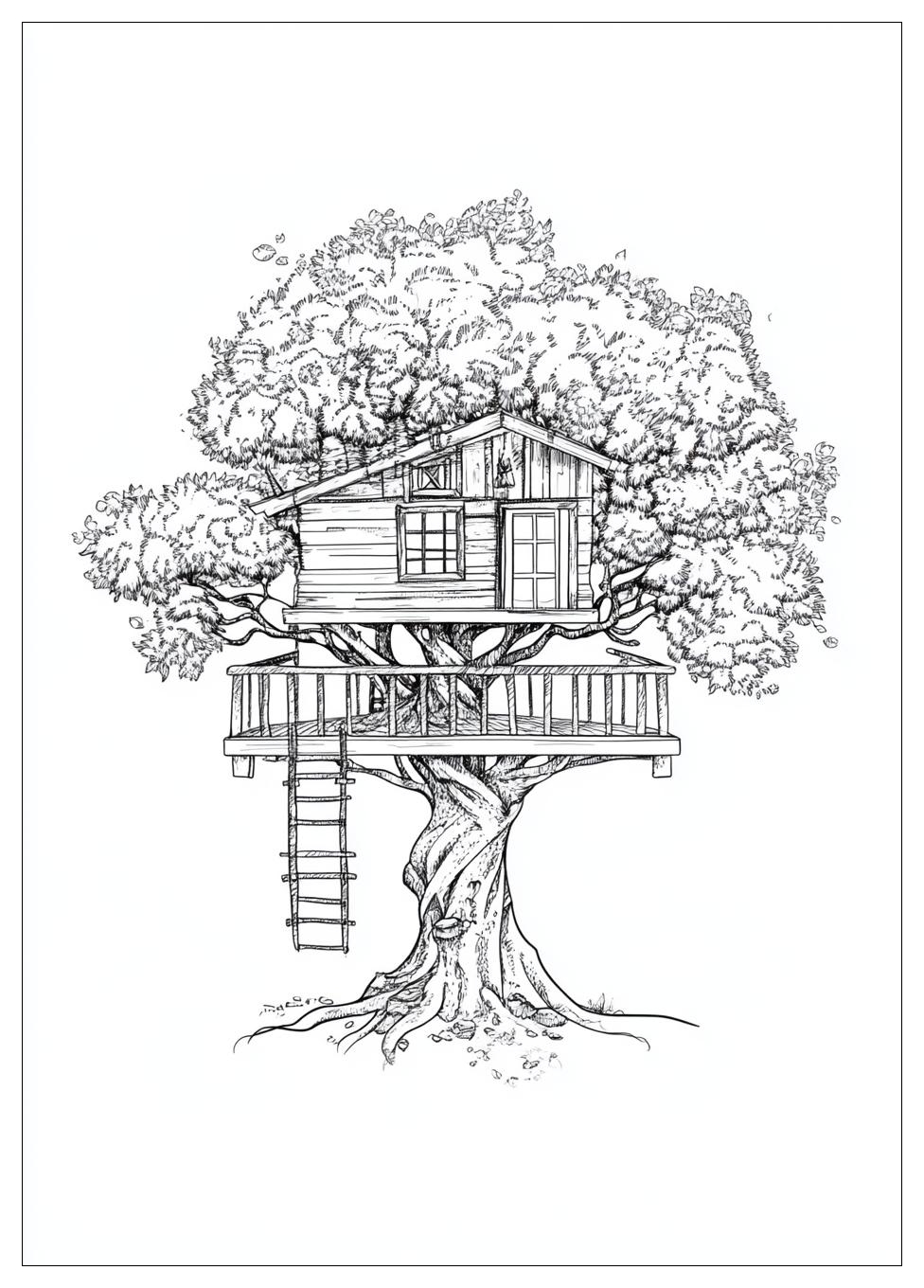 Baumhaus Ausmalbilder 5