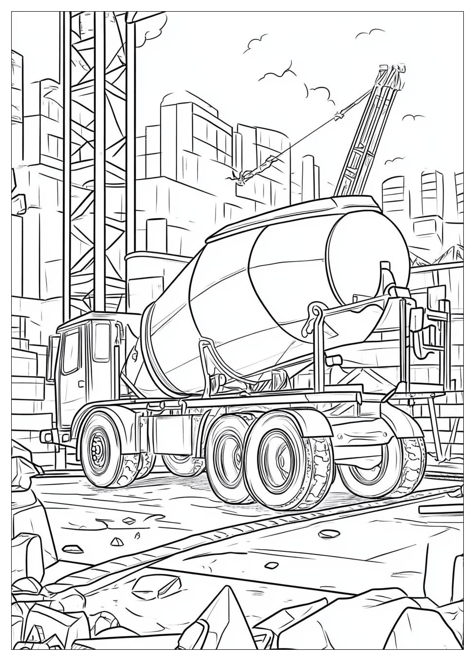 Betonmischer Ausmalbilder 21