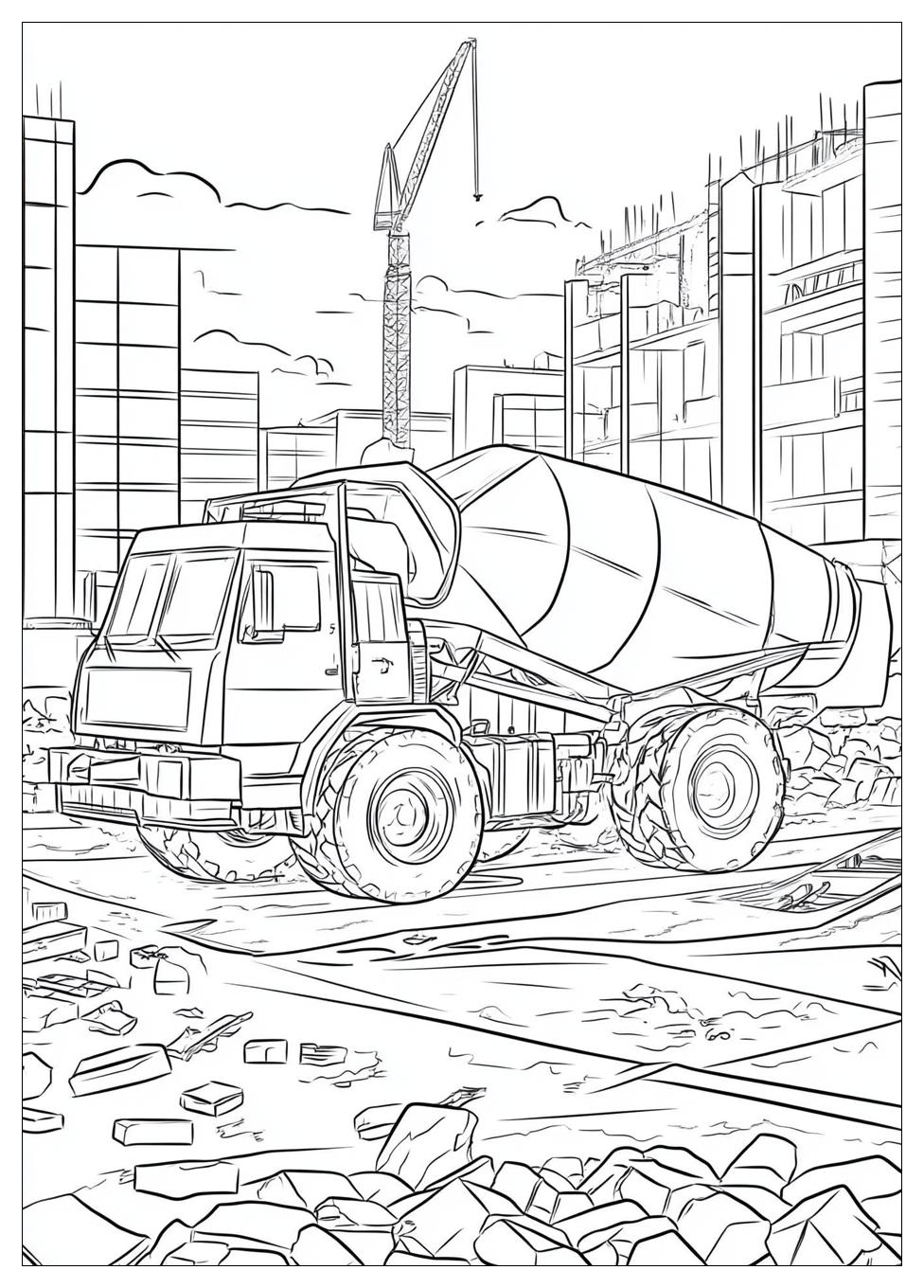 Betonmischer Ausmalbilder 24