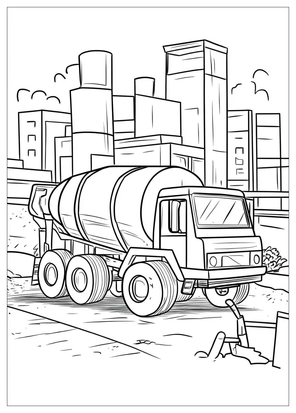 Betonmischer Ausmalbilder 3