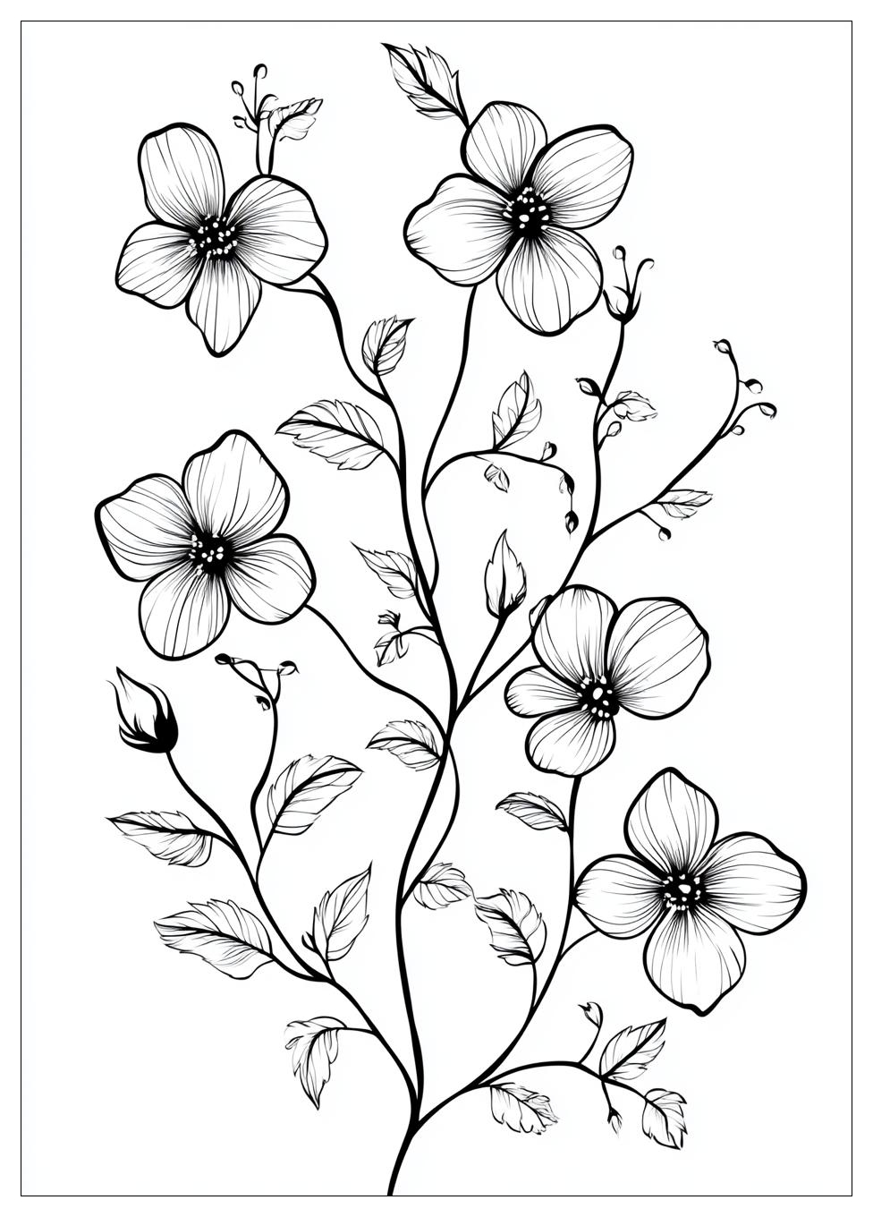 Blumenranke Ausmalbilder 1
