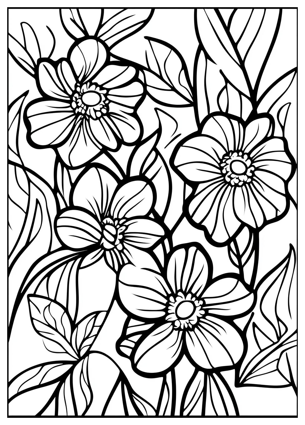 Blumenranke Ausmalbilder 15