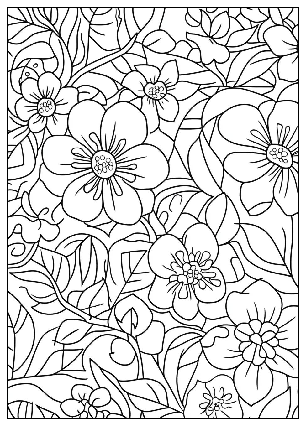 Blumenranke Ausmalbilder 18