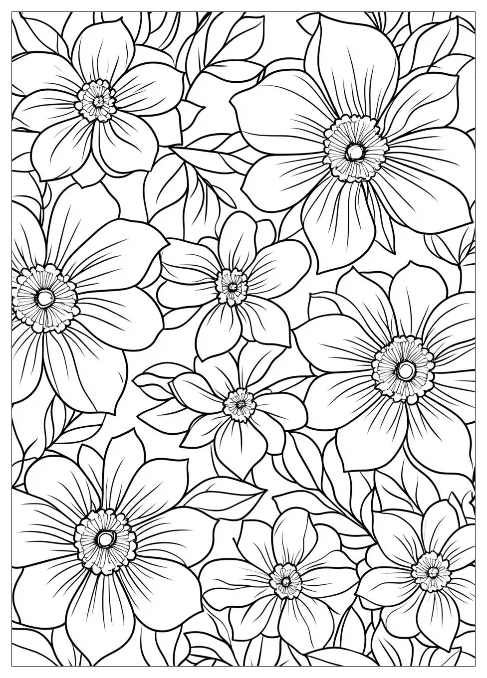 Blumenranke Ausmalbilder 19