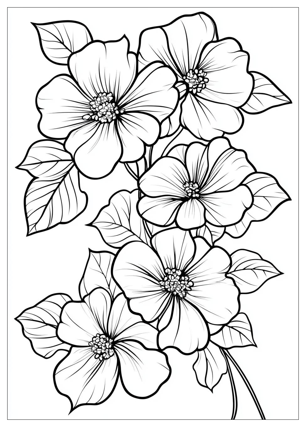 Blumenranke Ausmalbilder 2