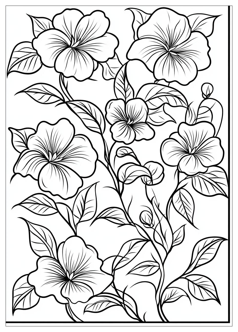 Blumenranke Ausmalbilder 3