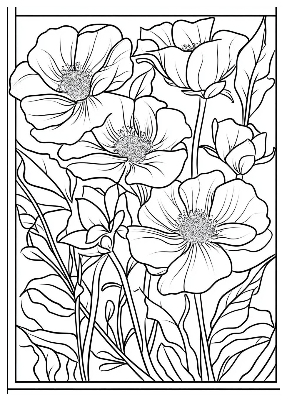Blumenranke Ausmalbilder 4