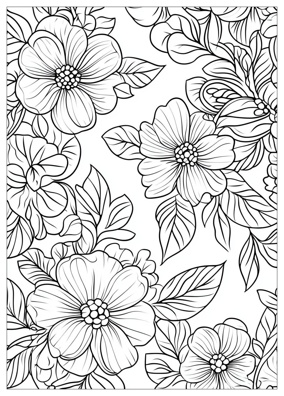Blumenranke Ausmalbilder 6