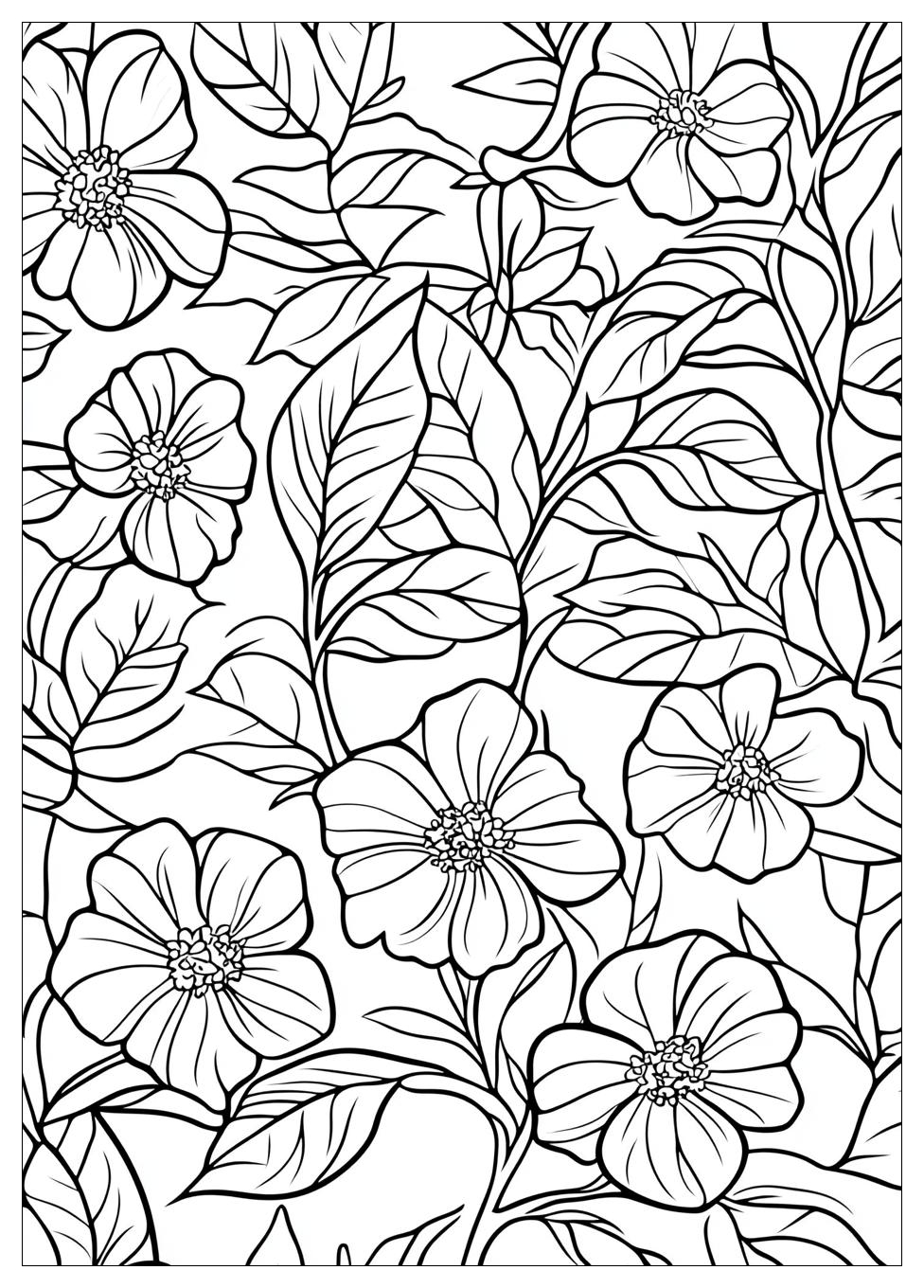 Blumenranke Ausmalbilder 9