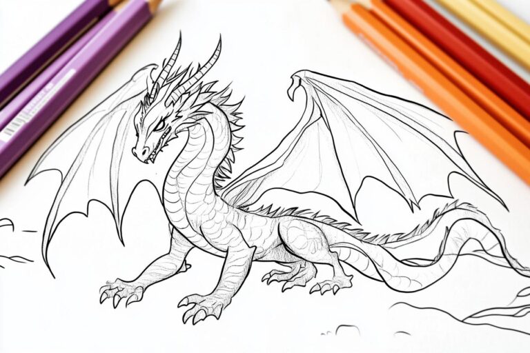 Böse Drachen Ausmalbilder : Drachen zum Ausmalen: Fantasievolle Monster für Kinder