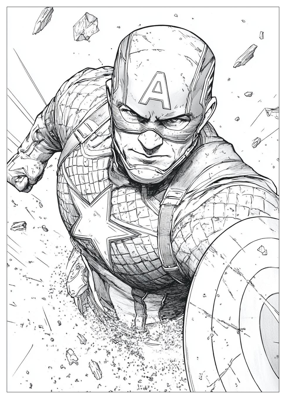 Captain America Ausmalbilder 17