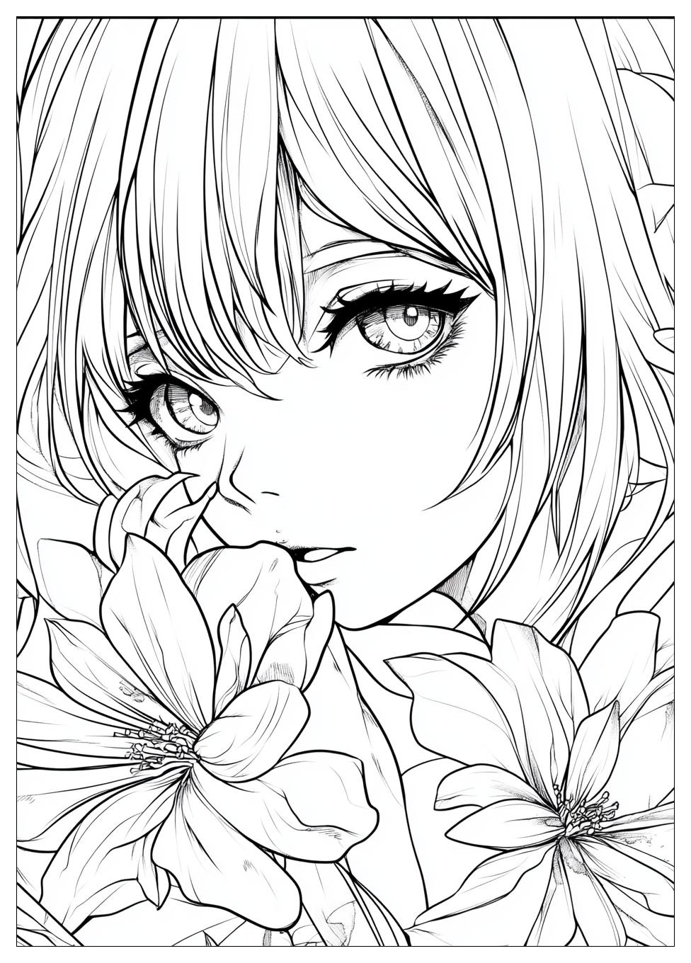 Cute Anime Ausmalbilder 1