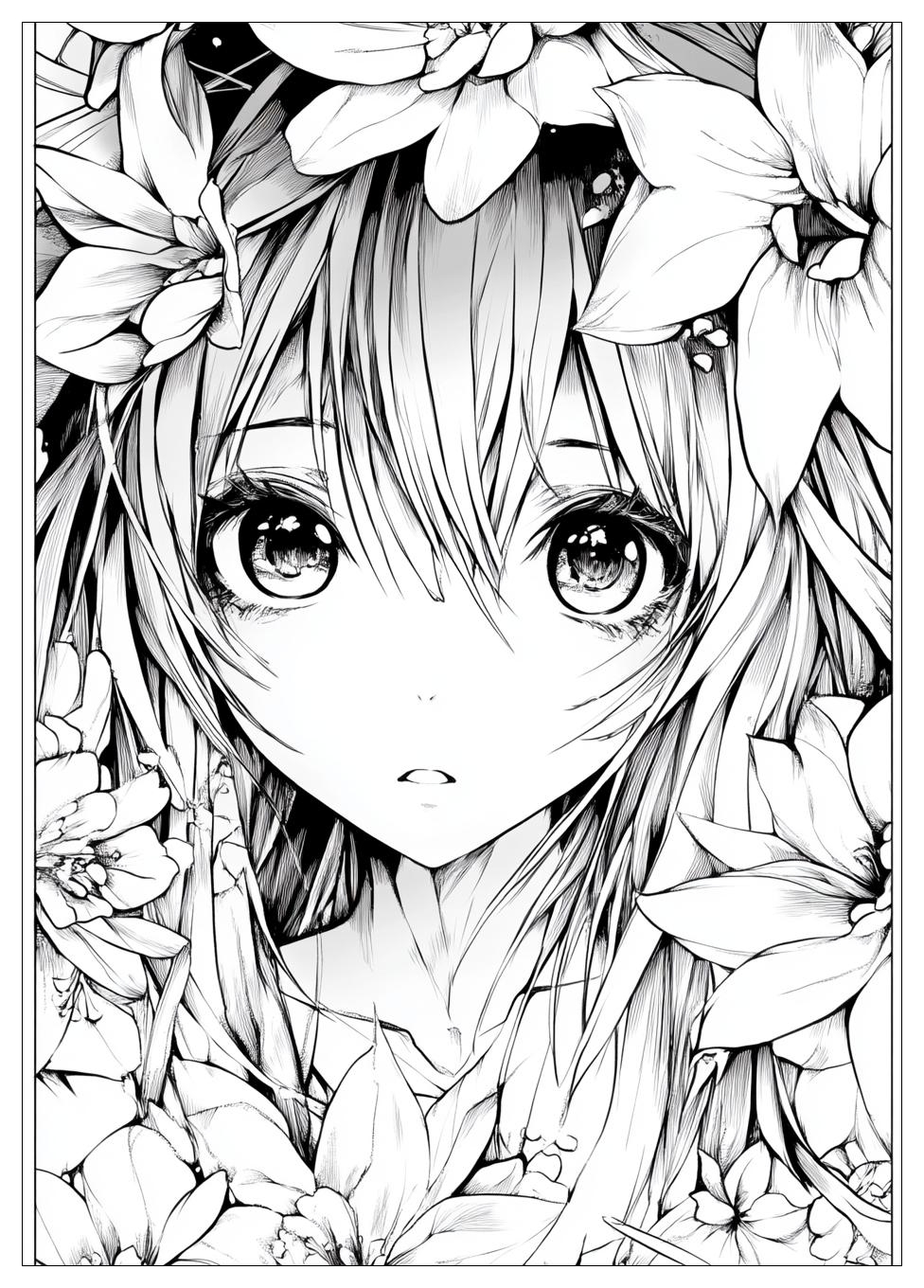 Cute Anime Ausmalbilder 7