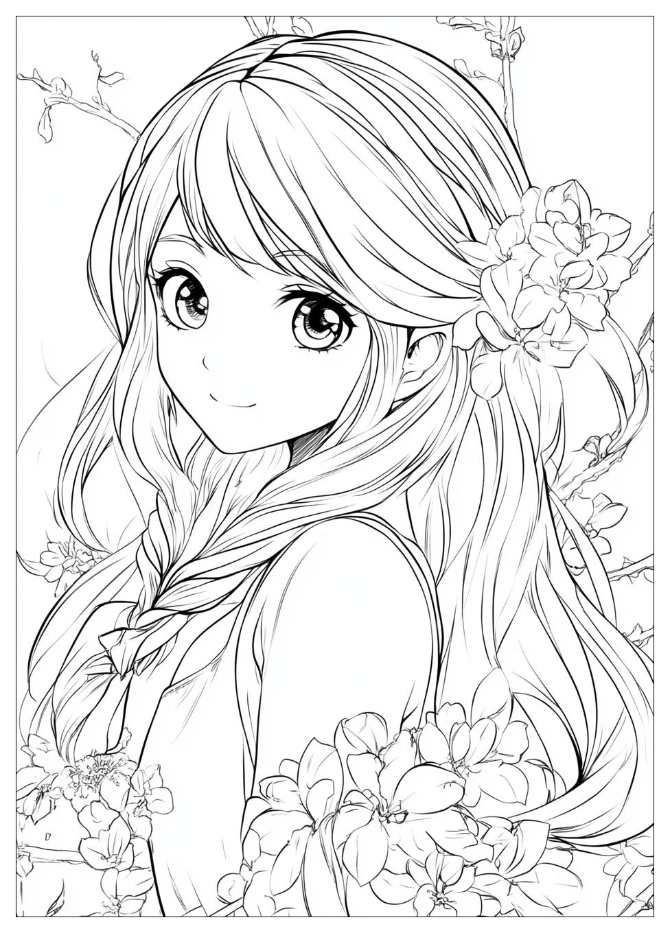 Cute Anime Ausmalbilder 8