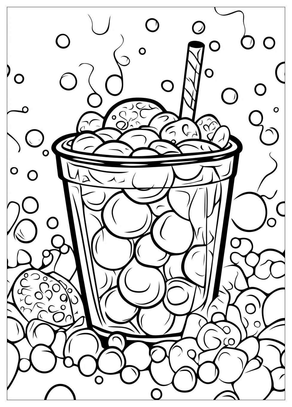Cute Bubble Tea Ausmalbilder 10