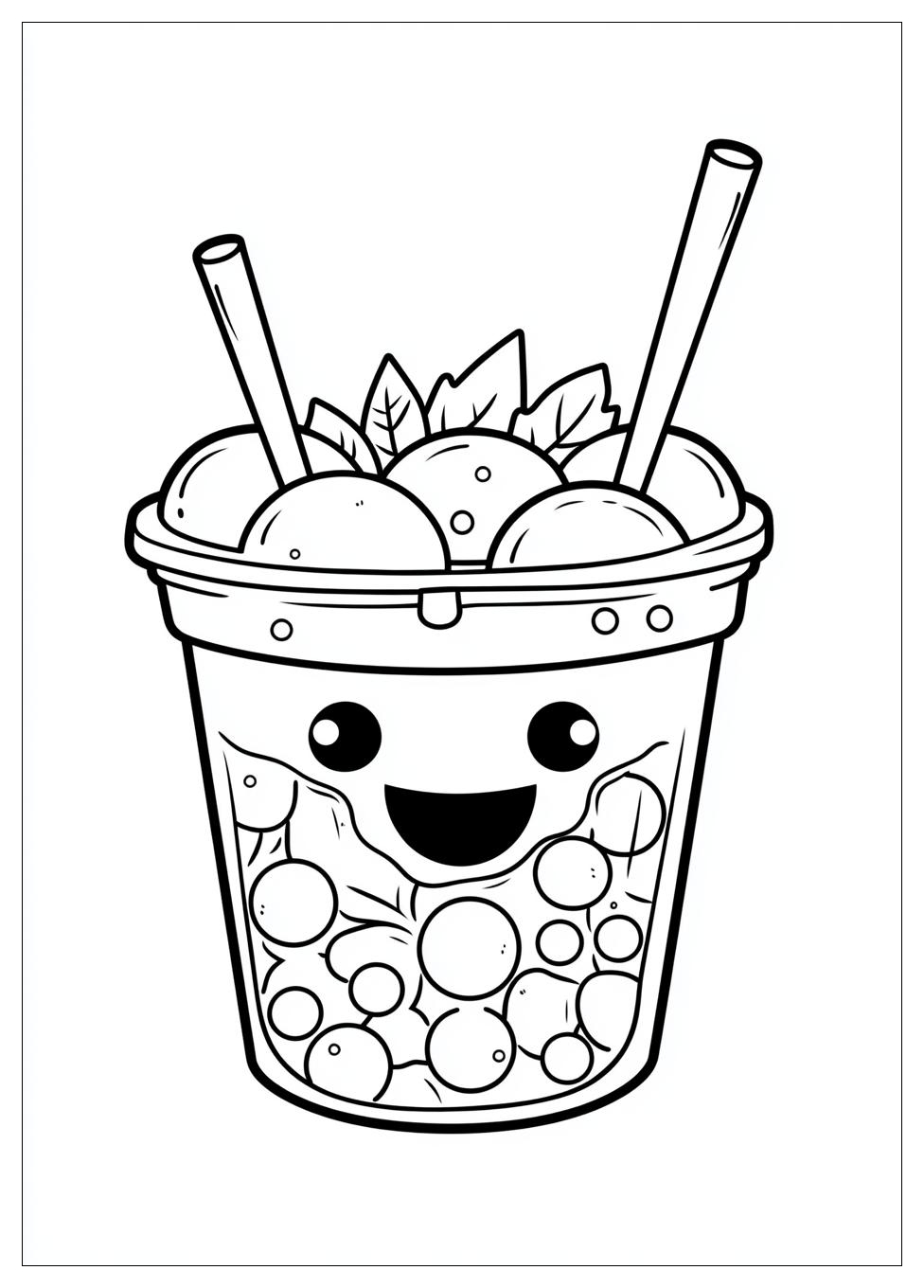 Cute Bubble Tea Ausmalbilder 12
