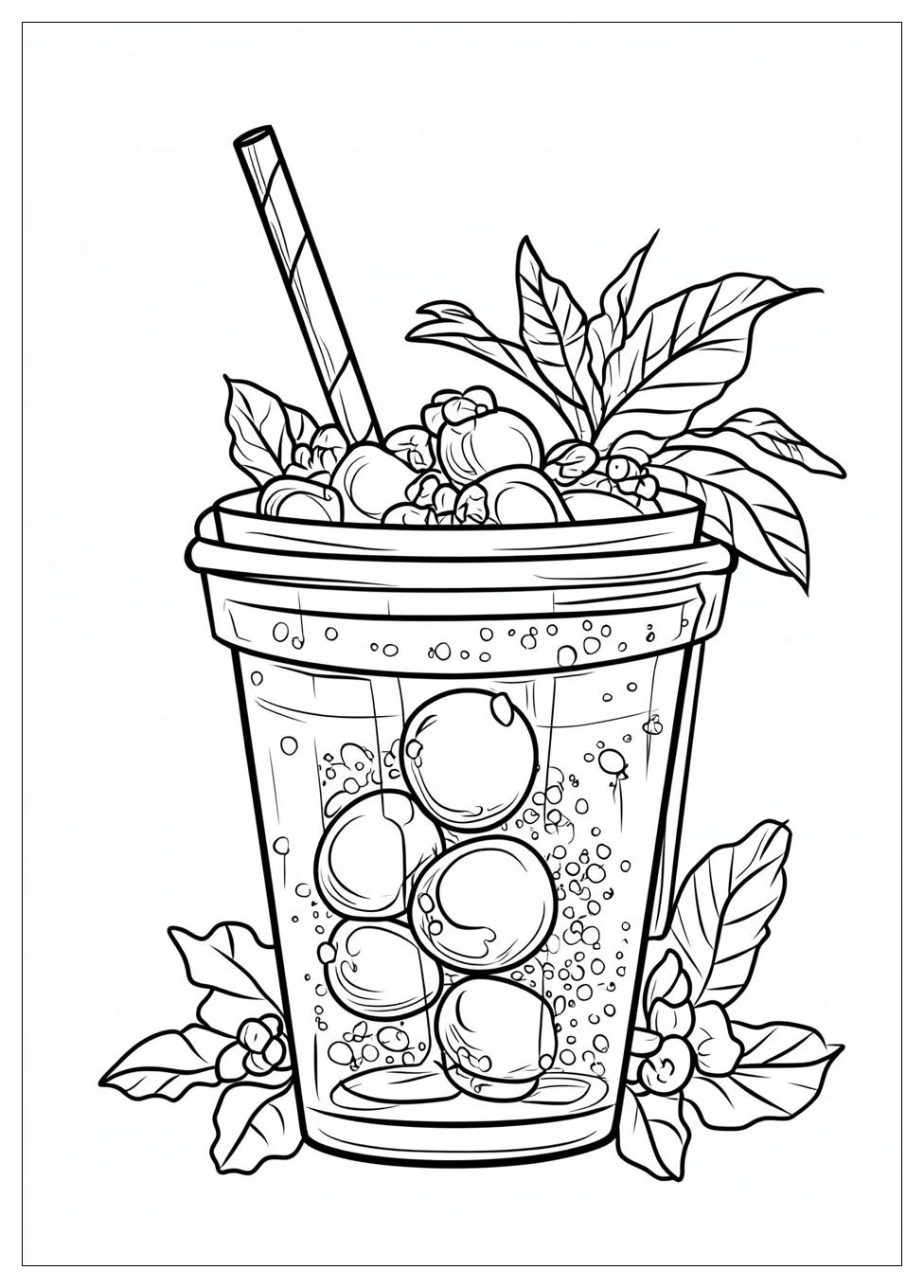 Cute Bubble Tea Ausmalbilder 16