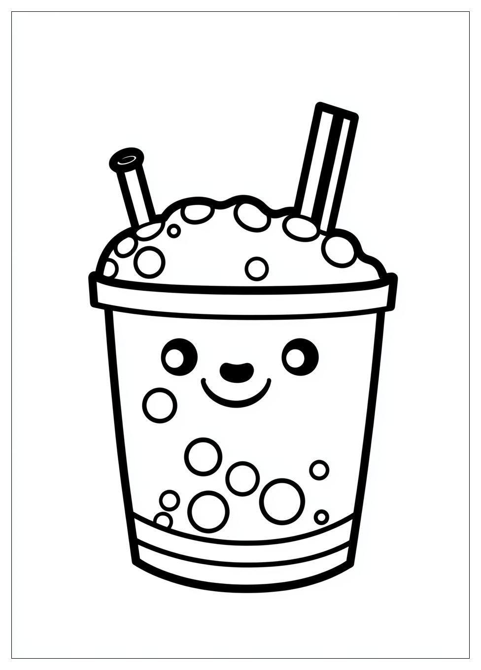 Cute Bubble Tea Ausmalbilder 2