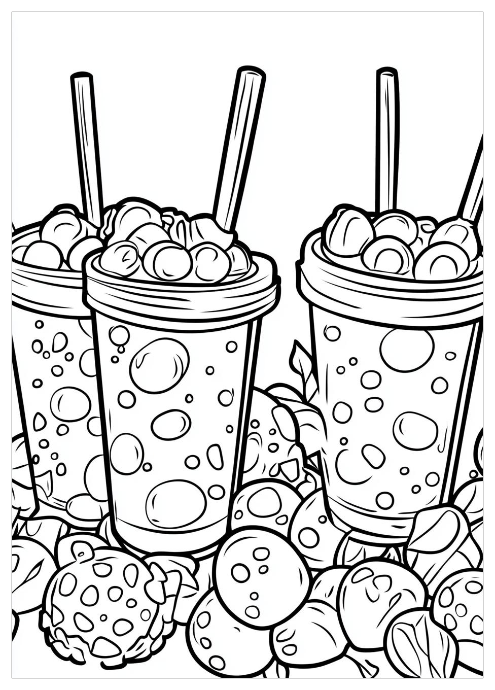 Cute Bubble Tea Ausmalbilder 21