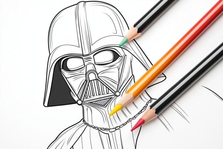 Darth Vader Ausmalbilder : Darth Vader zum Ausmalen