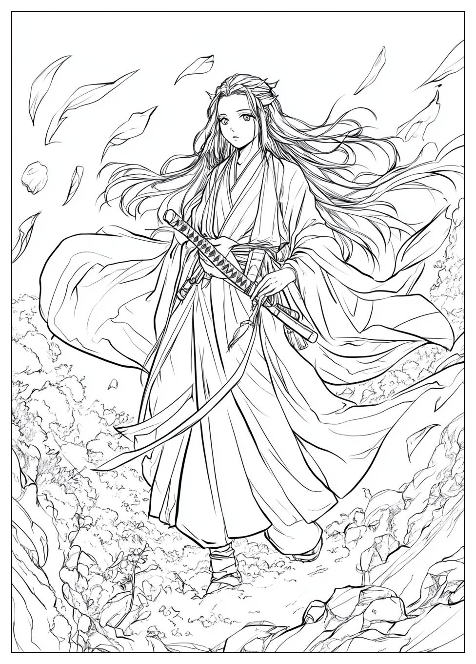 Demon Slayer Nezuko Ausmalbilder 16