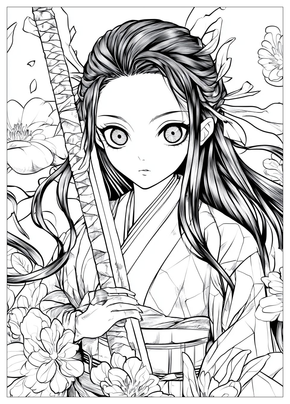 Demon Slayer Nezuko Ausmalbilder 18