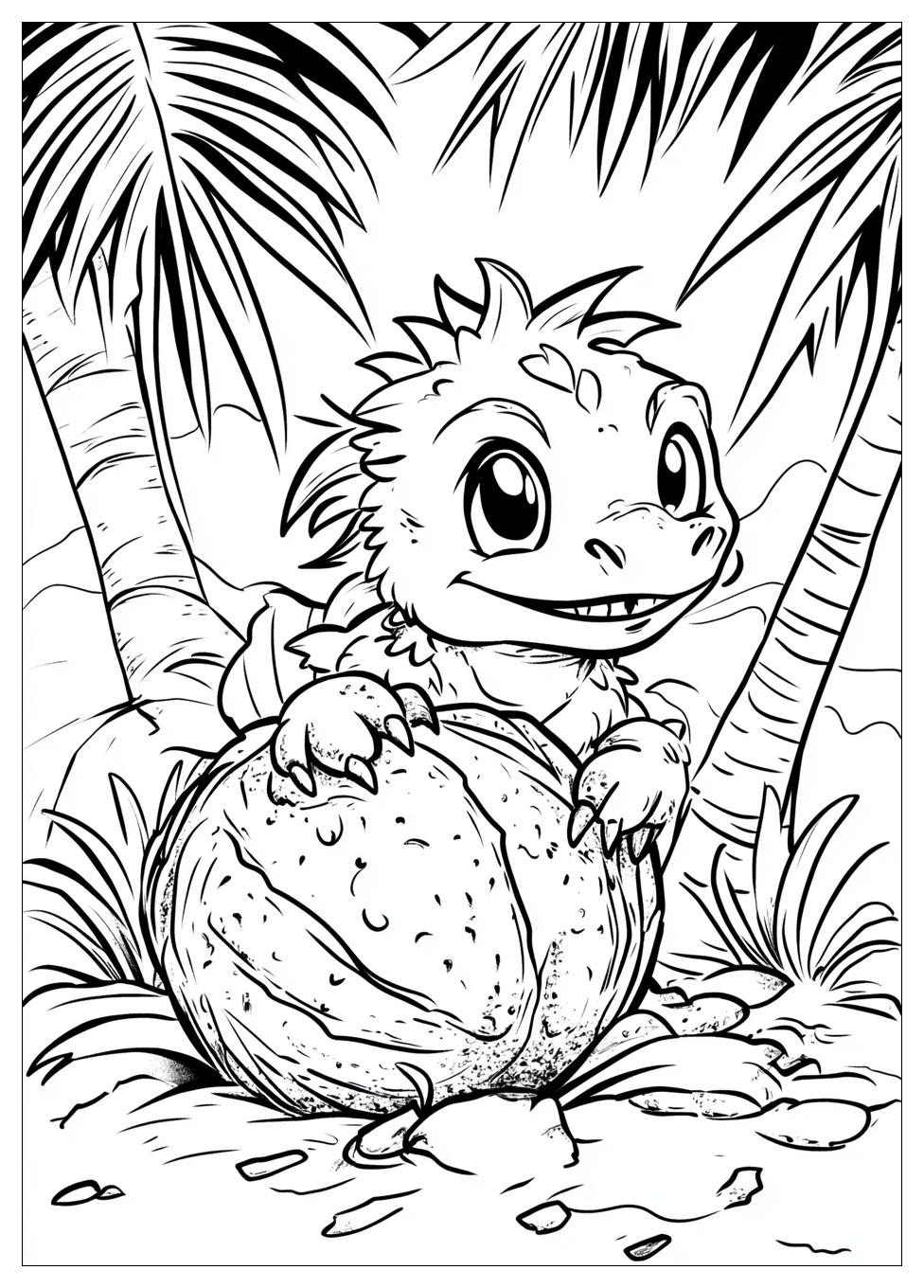 Drache Kokosnuss Ausmalbilder 3