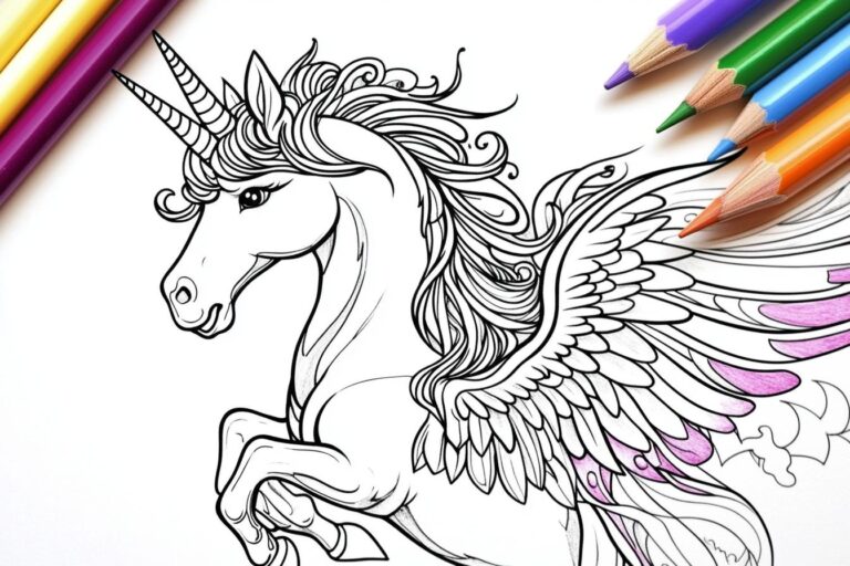 Einhorn Pegasus Ausmalbilder : Malspass mit magischen Kreaturen
