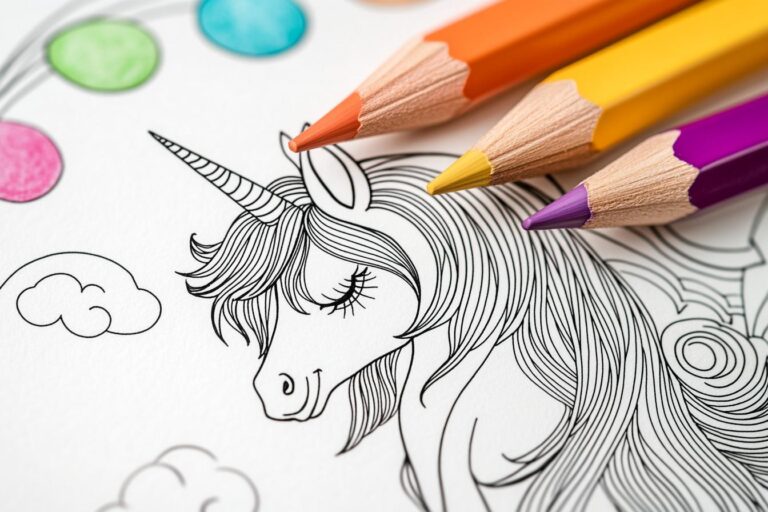 Einhorn Regenbogen Ausmalbilder : Fantasievolle Motive zum Ausmalen für Kinder