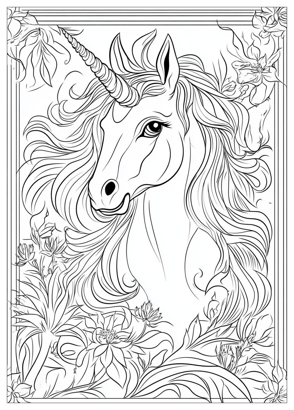 Einhorn Kopf Ausmalbilder 1