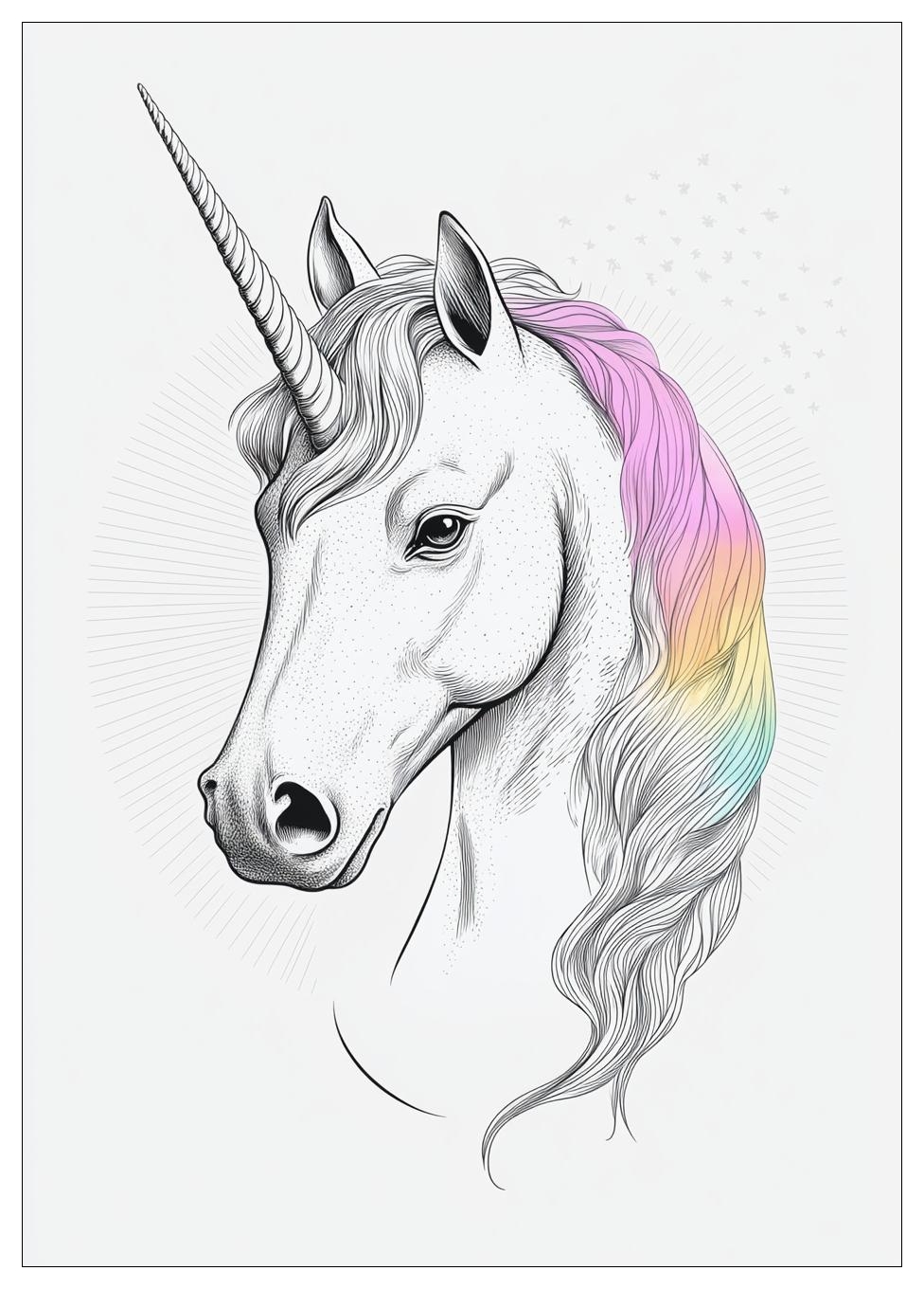 Einhorn Kopf Ausmalbilder 10